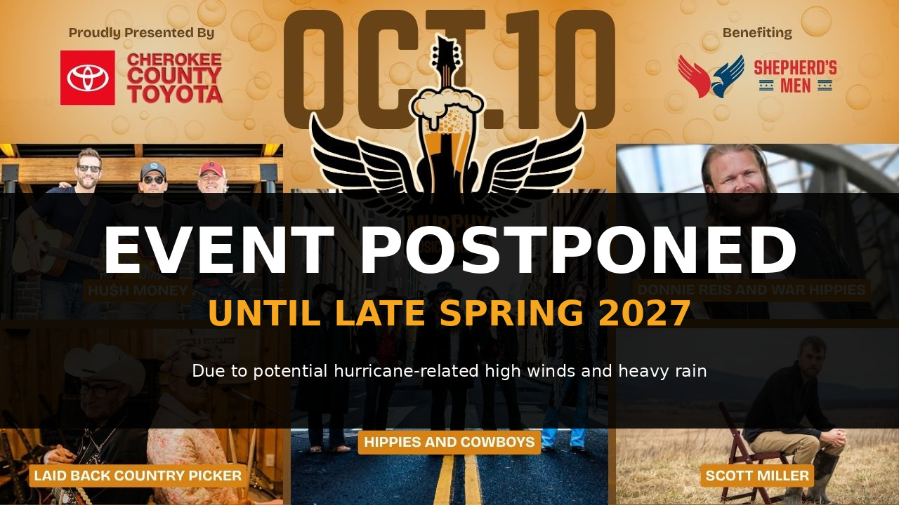 Murphy Music and Brews postponed until late spring 2027